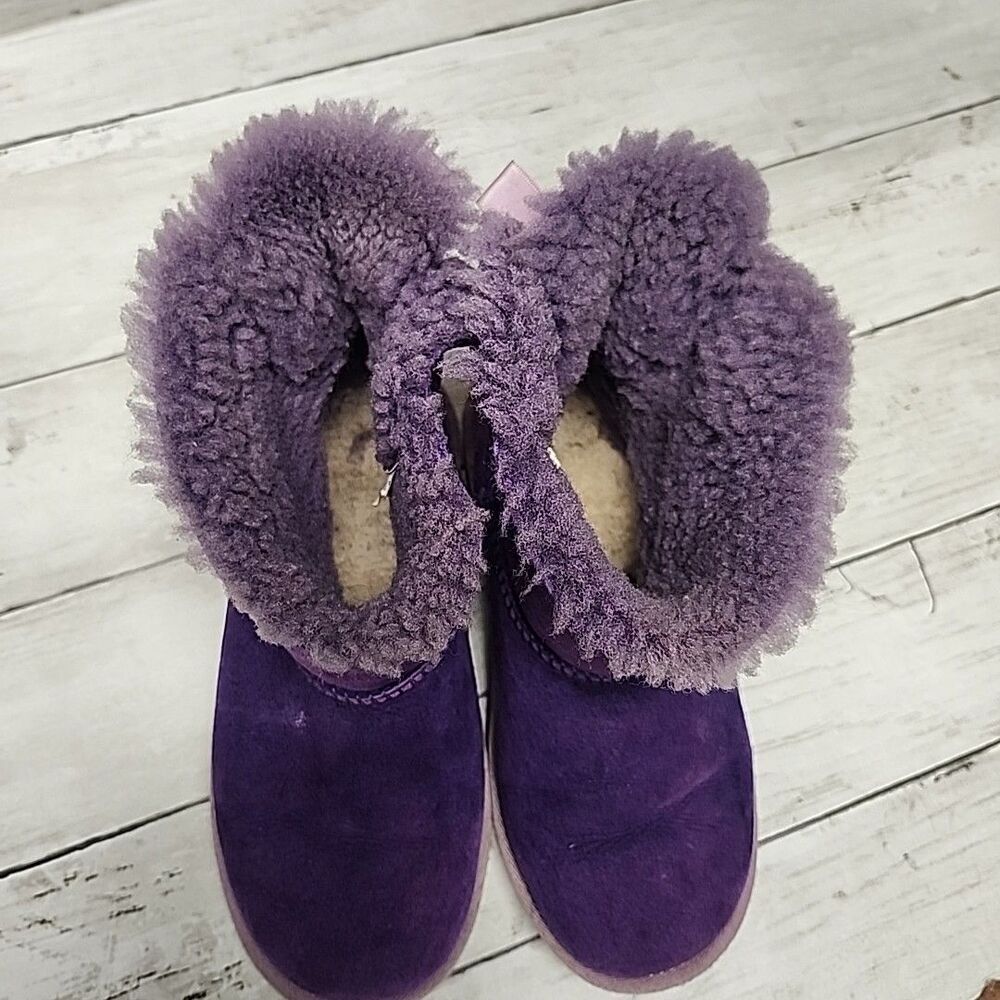 UGG Boot  Kids MINI BAILEY BOW II Violet Bloom Size 3 Purple - Picture 7 of 11